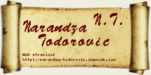 Narandža Todorović vizit kartica